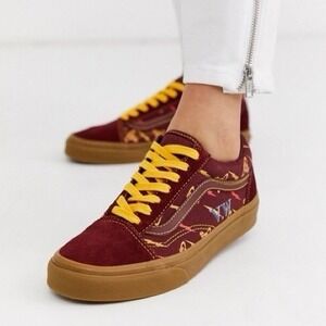 Vans x‎ Vivienne Westwood Anglomania Low Maroon Sneakers Shows M7 W8.5 Y2K Retro